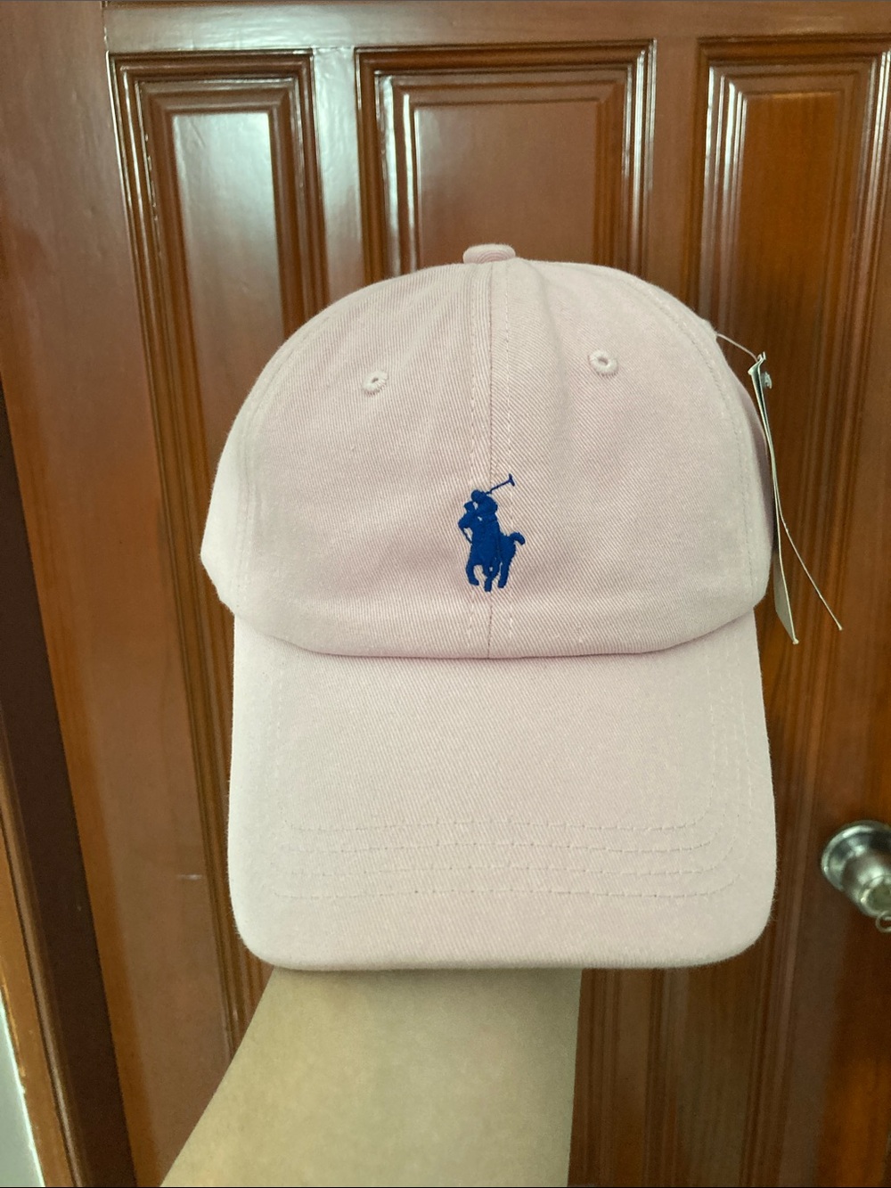 Ralph Lauren Light Pink Cap with Navy Polo Pony